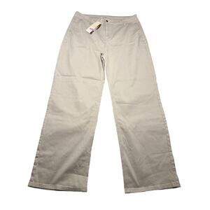 Cargo Jeans Wide Leg Denim Pants Cream Women's 16 36" Waist White Stitch